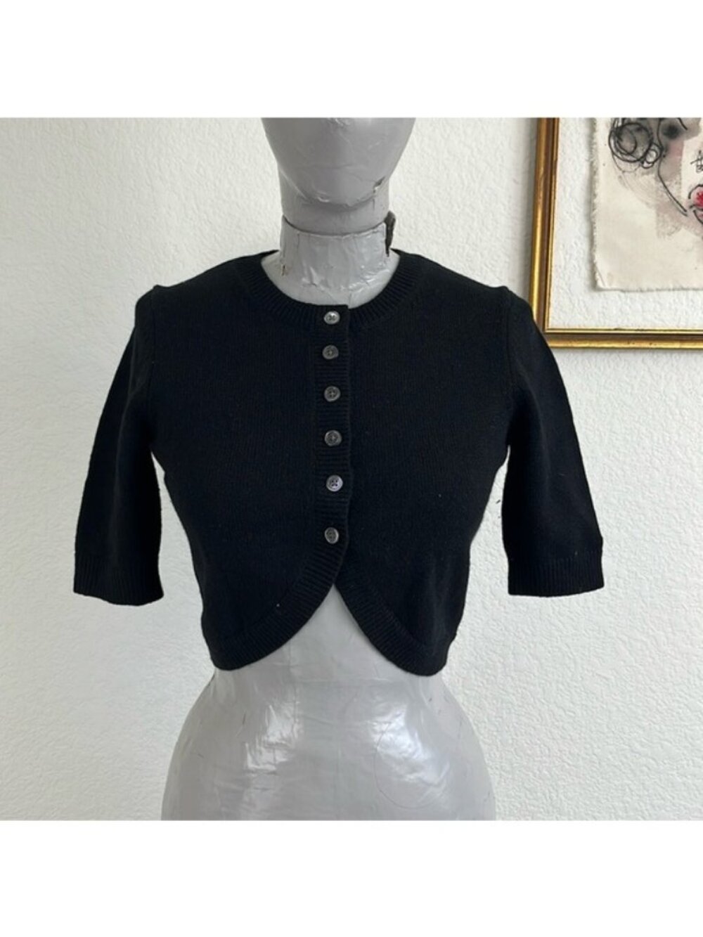 Michael Kors Collection Cashmere Tulip Hem Cardigan